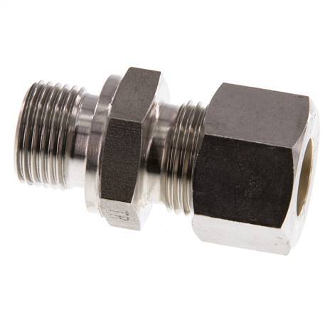 G 3/8'' Male x 12L Stainless steel Straight Compression Fitting 315 Bar DIN 2353