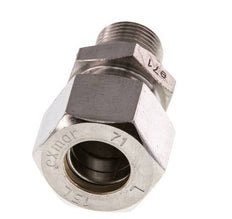 G 3/8'' Male x 15L Stainless steel Straight Compression Fitting 315 Bar DIN 2353