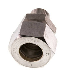 G 3/8'' Male x 18L Stainless steel Straight Compression Fitting 315 Bar DIN 2353