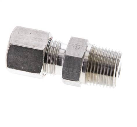 3/8'' NPT Male x 8S Stainless steel Straight Compression Fitting 630 Bar DIN 2353