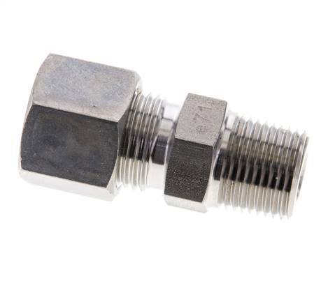 3/8'' NPT Male x 10S Stainless steel Straight Compression Fitting 630 Bar DIN 2353