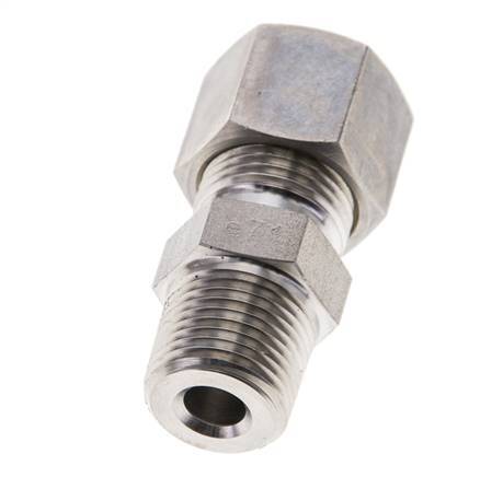3/8'' NPT Male x 10S Stainless steel Straight Compression Fitting 630 Bar DIN 2353
