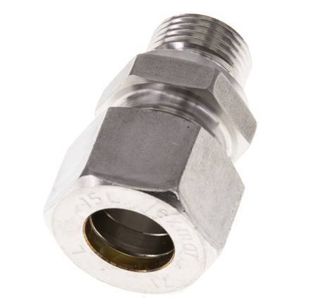 M18x1.5 Male x 15L Stainless steel Straight Compression Fitting 315 Bar DIN 2353