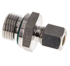 G 1/2'' Male x 8L Stainless steel Straight Compression Fitting with FKM Seal 315 Bar DIN 2353