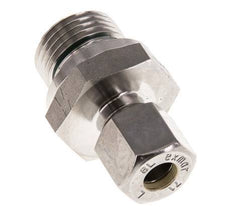 G 1/2'' Male x 8L Stainless steel Straight Compression Fitting with FKM Seal 315 Bar DIN 2353