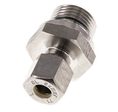 G 1/2'' Male x 8L Stainless steel Straight Compression Fitting with FKM Seal 315 Bar DIN 2353