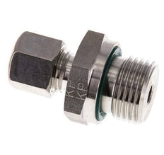 G 1/2'' Male x 8L Stainless steel Straight Compression Fitting with FKM Seal 315 Bar DIN 2353