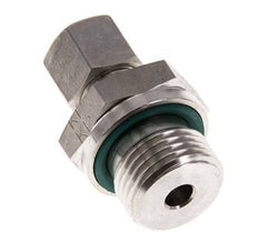 G 1/2'' Male x 8L Stainless steel Straight Compression Fitting with FKM Seal 315 Bar DIN 2353