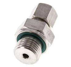 G 1/2'' Male x 8S Stainless steel Straight Compression Fitting with FKM Seal 630 Bar DIN 2353
