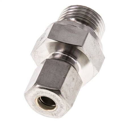 G 1/2'' Male x 8S Stainless steel Straight Compression Fitting with FKM Seal 630 Bar DIN 2353