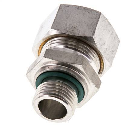 G 1/2'' Male x 22L Stainless steel Straight Compression Fitting with FKM Seal 160 Bar DIN 2353