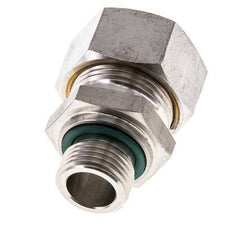 G 1/2'' Male x 22L Stainless steel Straight Compression Fitting with FKM Seal 160 Bar DIN 2353