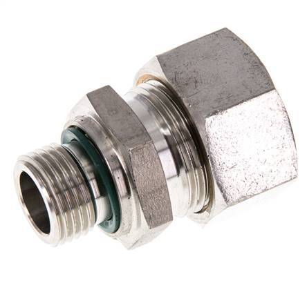 G 1/2'' Male x 22L Stainless steel Straight Compression Fitting with FKM Seal 160 Bar DIN 2353