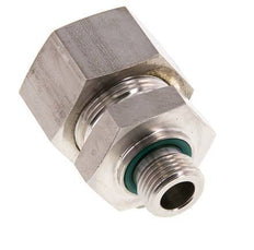 G 1/2'' Male x 25S Stainless steel Straight Compression Fitting with FKM Seal 400 Bar DIN 2353