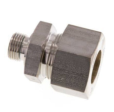 G 1/2'' Male x 25S Stainless steel Straight Compression Fitting with FKM Seal 400 Bar DIN 2353