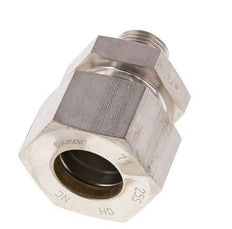 G 1/2'' Male x 25S Stainless steel Straight Compression Fitting with FKM Seal 400 Bar DIN 2353