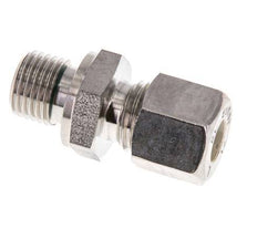 G 1/4'' Male x 8L Stainless steel Straight Compression Fitting with FKM Seal 315 Bar DIN 2353