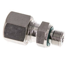 G 1/8'' Male x 8L Stainless steel Straight Compression Fitting with FKM Seal 315 Bar DIN 2353