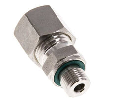 G 1/8'' Male x 8L Stainless steel Straight Compression Fitting with FKM Seal 315 Bar DIN 2353