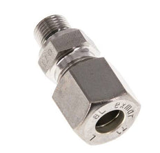 G 1/8'' Male x 8L Stainless steel Straight Compression Fitting with FKM Seal 315 Bar DIN 2353