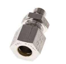 G 1/8'' Male x 10L Stainless steel Straight Compression Fitting with FKM Seal 315 Bar DIN 2353