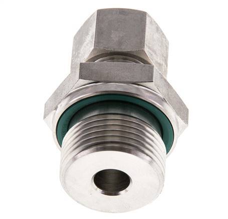 G 3/4'' Male x 12L Stainless steel Straight Compression Fitting with FKM Seal 315 Bar DIN 2353