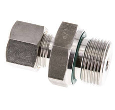 G 3/4'' Male x 12S Stainless steel Straight Compression Fitting with FKM Seal 630 Bar DIN 2353