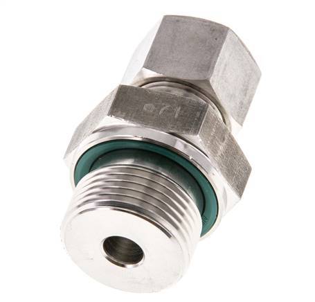 G 3/4'' Male x 12S Stainless steel Straight Compression Fitting with FKM Seal 630 Bar DIN 2353
