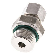 G 3/4'' Male x 12S Stainless steel Straight Compression Fitting with FKM Seal 630 Bar DIN 2353