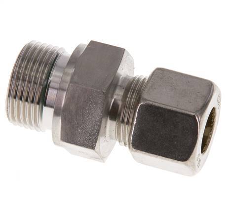 G 3/4'' Male x 14S Stainless steel Straight Compression Fitting with FKM Seal 630 Bar DIN 2353