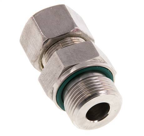 G 3/4'' Male x 16S Stainless steel Straight Compression Fitting with FKM Seal 400 Bar DIN 2353