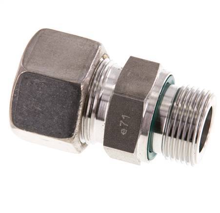 G 3/4'' Male x 20S Stainless steel Straight Compression Fitting with FKM Seal 400 Bar DIN 2353