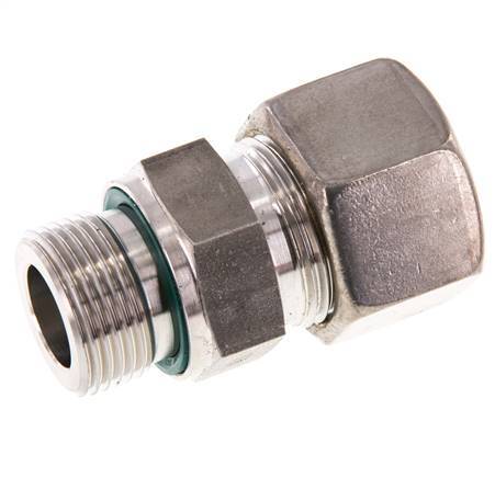 G 3/4'' Male x 20S Stainless steel Straight Compression Fitting with FKM Seal 400 Bar DIN 2353
