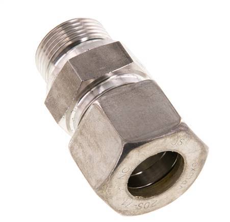G 3/4'' Male x 20S Stainless steel Straight Compression Fitting with FKM Seal 400 Bar DIN 2353