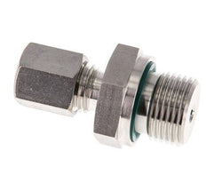 G 3/8'' Male x 6L Stainless steel Straight Compression Fitting with FKM Seal 315 Bar DIN 2353