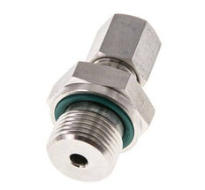 G 3/8'' Male x 6L Stainless steel Straight Compression Fitting with FKM Seal 315 Bar DIN 2353