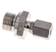 G 3/8'' Male x 6L Stainless steel Straight Compression Fitting with FKM Seal 315 Bar DIN 2353