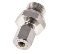 G 3/8'' Male x 6L Stainless steel Straight Compression Fitting with FKM Seal 315 Bar DIN 2353