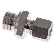 G 3/8'' Male x 8L Stainless steel Straight Compression Fitting with FKM Seal 315 Bar DIN 2353