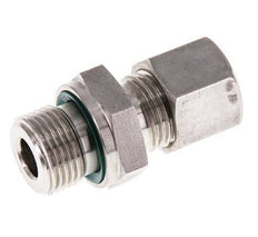 G 3/8'' Male x 10L Stainless steel Straight Compression Fitting with FKM Seal 315 Bar DIN 2353
