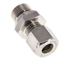 G 3/8'' Male x 10L Stainless steel Straight Compression Fitting with FKM Seal 315 Bar DIN 2353