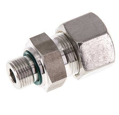 G 3/8'' Male x 16S Stainless steel Straight Compression Fitting with FKM Seal 400 Bar DIN 2353