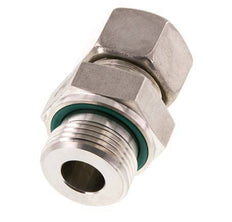 G 1'' Male x 20S Stainless steel Straight Compression Fitting with FKM Seal 400 Bar DIN 2353