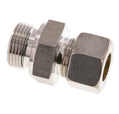 G 1'' Male x 20S Stainless steel Straight Compression Fitting with FKM Seal 400 Bar DIN 2353