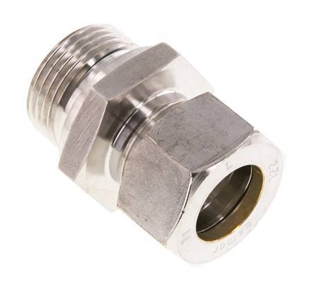 G 1'' Male x 22L Stainless steel Straight Compression Fitting with FKM Seal 160 Bar DIN 2353