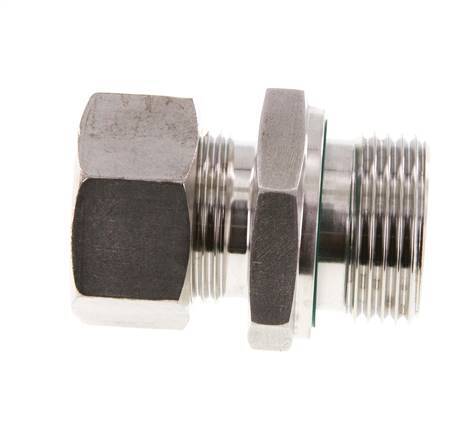 G 1'' Male x 22L Stainless steel Straight Compression Fitting with FKM Seal 160 Bar DIN 2353