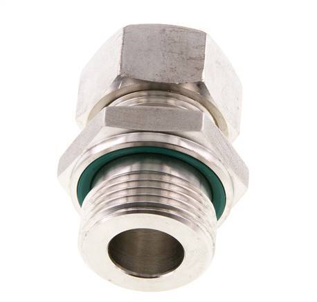 G 1'' Male x 22L Stainless steel Straight Compression Fitting with FKM Seal 160 Bar DIN 2353