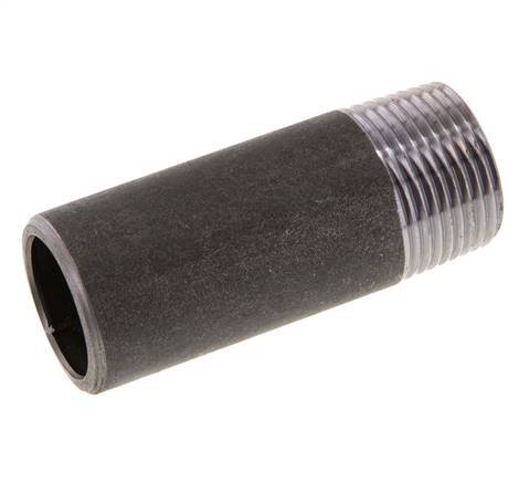 R 1'' Male x 33.7mm Steel Pipe Nipple with Welding End 50 Bar DIN 2982 - 80mm [2 Pieces]