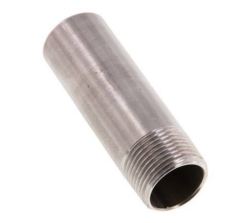 R 3/4'' Male x 26.9mm Stainless steel Pipe Nipple with Welding End 20 Bar DIN 2982 - 80mm