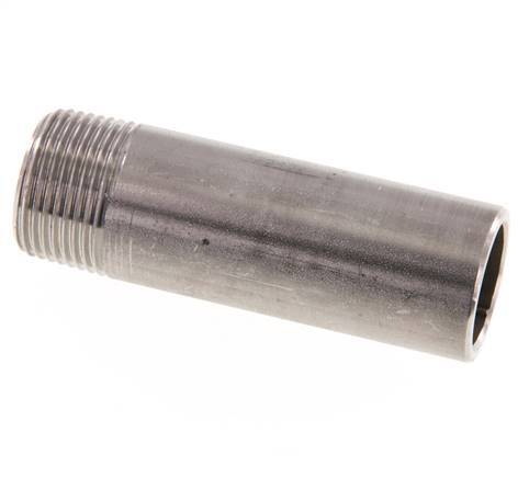 R 3/4'' Male x 26.9mm Stainless steel Pipe Nipple with Welding End 20 Bar DIN 2982 - 80mm